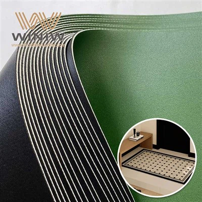 Kain kulit sintetis PVC non-slip PVC untuk tikar meja